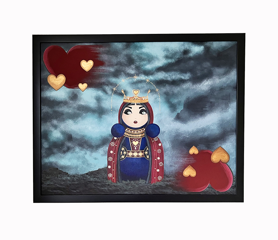 Duality of Love painting by Alla K, part of The Duality of Love Exhibition, symbolizing the balance between love’s contrasts