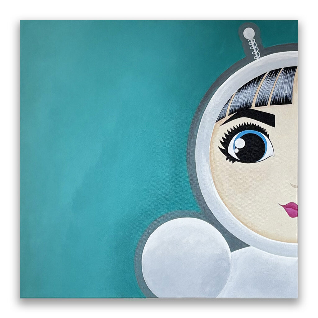 O appears against a soft teal aura, symbolizing clarity, peace, and emotional balance.