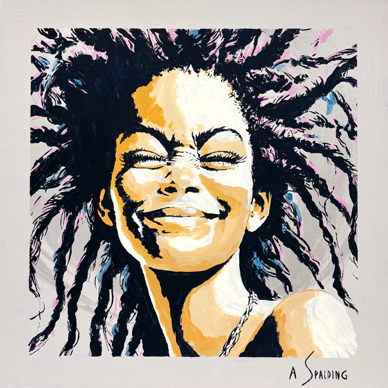 Artwork by Alex Spalding featuring expressive portraits, wild animals, bold contrast, and vivid color exploring inner landscapes and emotional intensity.