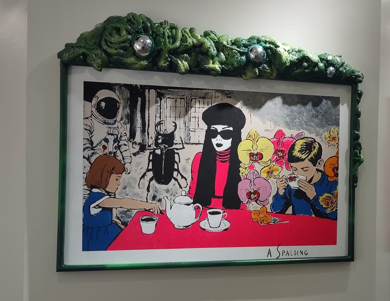 Artwork by Alex Spalding featuring expressive portraits, wild animals, bold contrast, and vivid color exploring inner landscapes and emotional intensity.