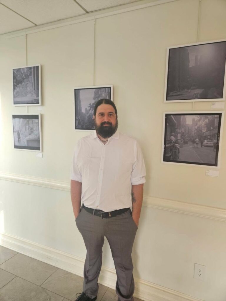 Artwork by Joe Rabcow featuring TV head characters, analog textures, and layered street-inspired visuals exploring identity, nostalgia, and media.